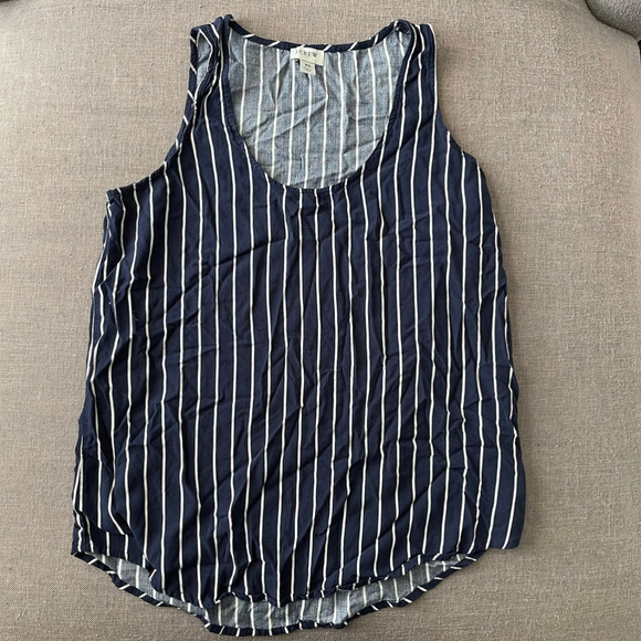 J crew striped navy blouse shirt size XS - Picture 1 of 3